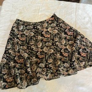 Dark Academia Floral Skirt